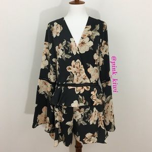 One One Six Floral Bell Sleeve Romper